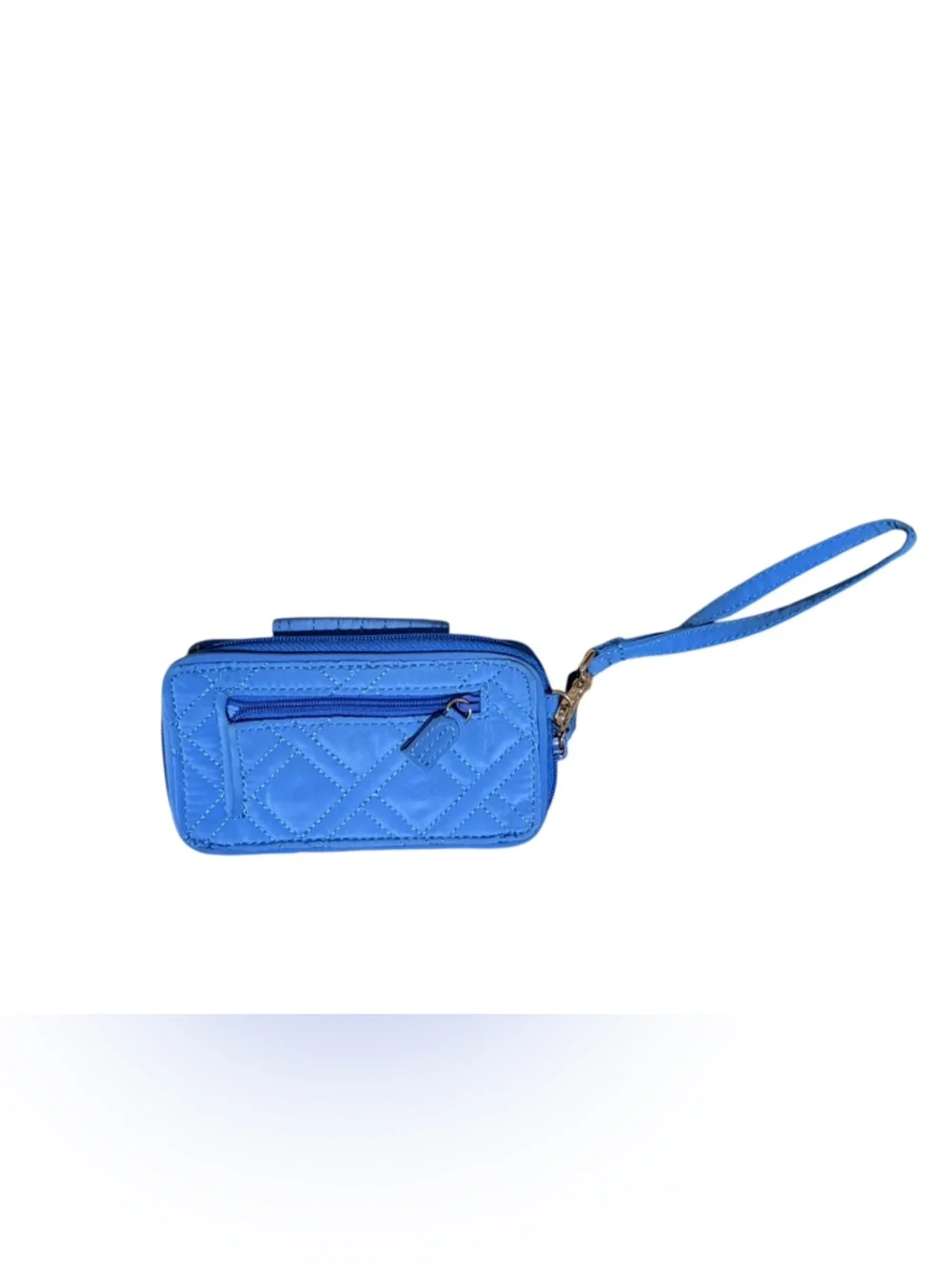 Vera Bradley Quilted Blue Wristlet Wallet - Picture 2 of 4